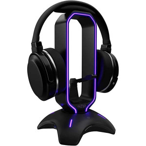 Tilted Nation RGB Headset Stand and Gaming Headphone Stand for Desk Display with Mouse Bungee Cord Holder